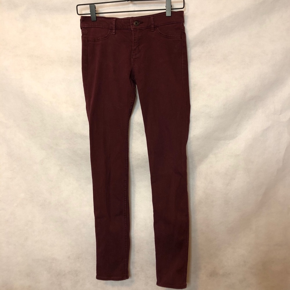 Abercrombie Kids Burgundy Skinny Jeans Size 16